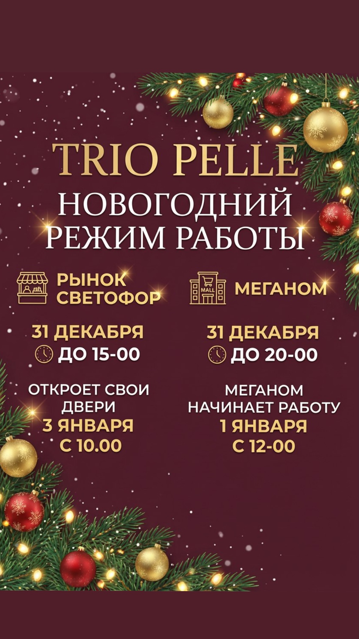 новая фото в сторис @trio.pelle 27.12.2025