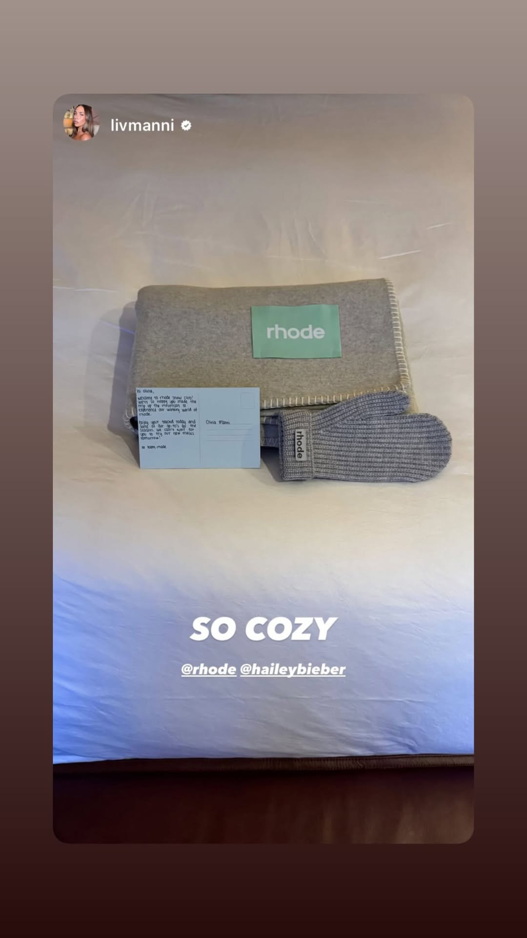 новая фото в сторис @haileybieber 03.02.2026