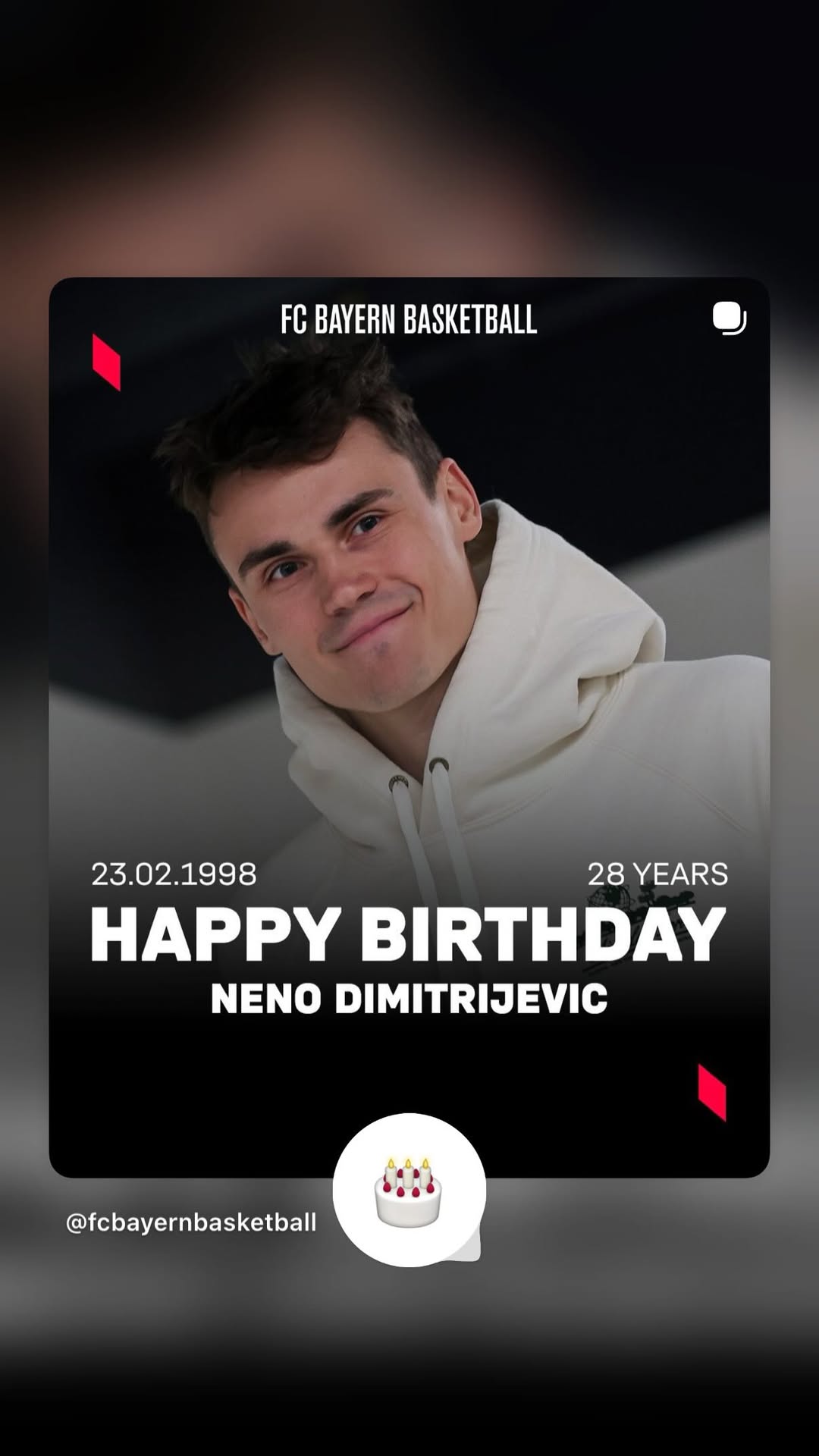 новая фото в сторис @fcbayernbasketball 23.02.2026